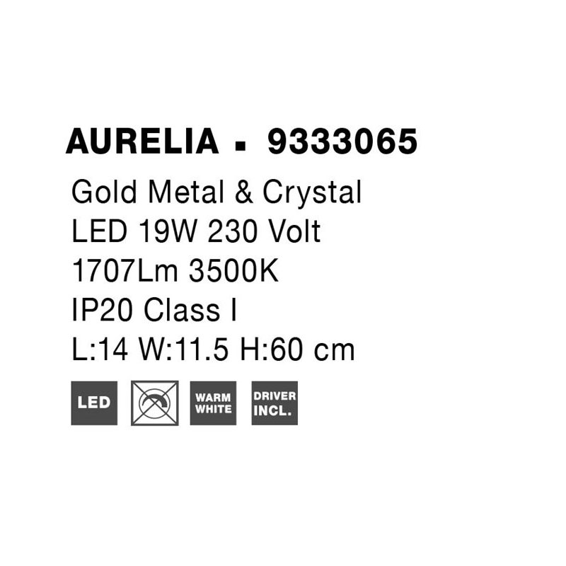Sieninis šviestuvas AURELIA 9333065
